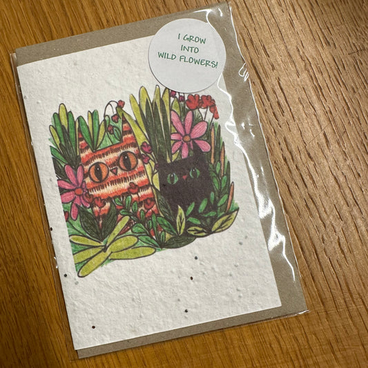 Seed Paper Greeting Card, Cats