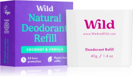 Wild Deodorant Refill, Coconut & Vanilla