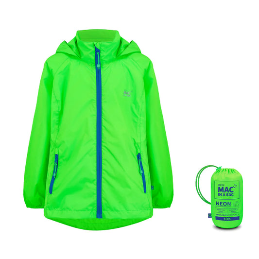 Origin 2 Mini Packable Waterproof Jacket, Neon Green