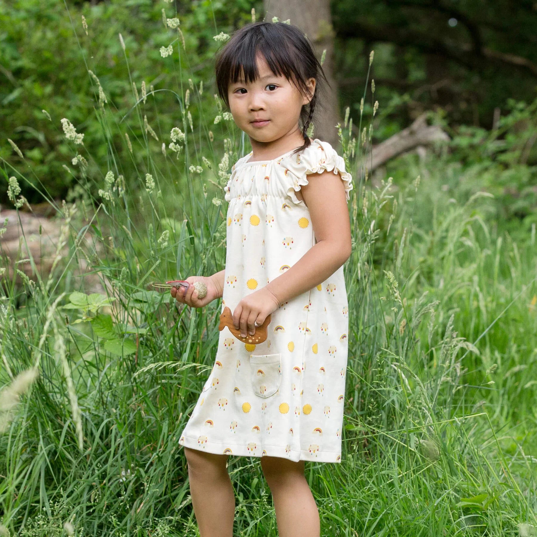 Pocket Play Days Dress, Sunshine & Rainbows – Kidz On Trend