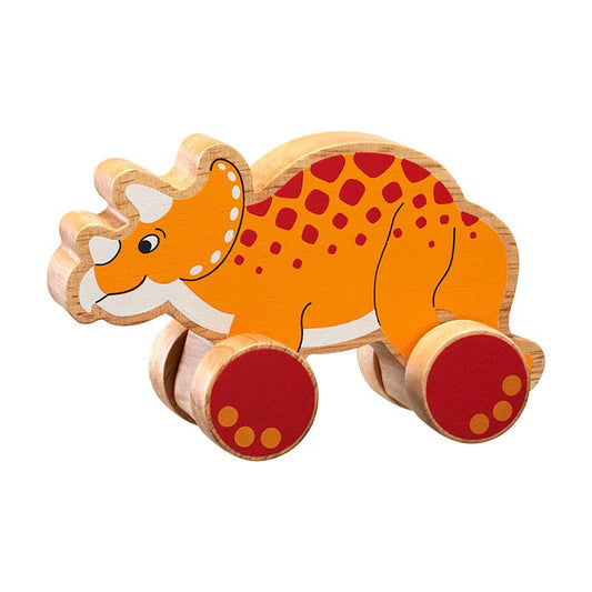 Triceratops Wooden Push Along