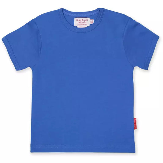 Short Sleeved Basic Blue T-shirt