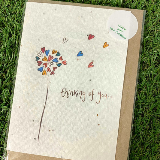 Seed Paper Greeting Card, Thinking of you