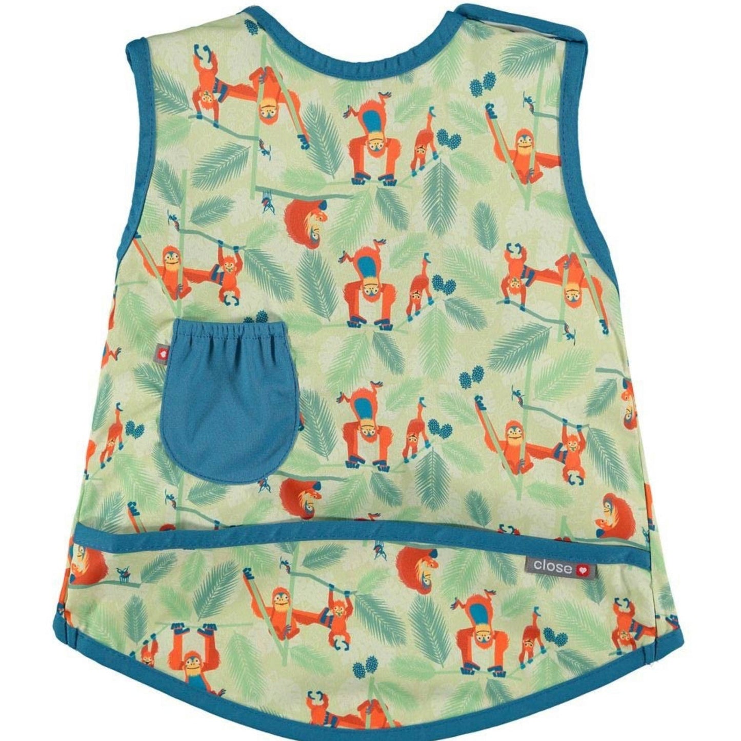 Coverall Sleeveless Apron Bib, 2 Sizes, Orangutan