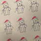 Our Very Own Eco Gift Wrap, Recycled Single Sided Wrapping Paper, 700 x 500mm, Christmas Duggy Dog