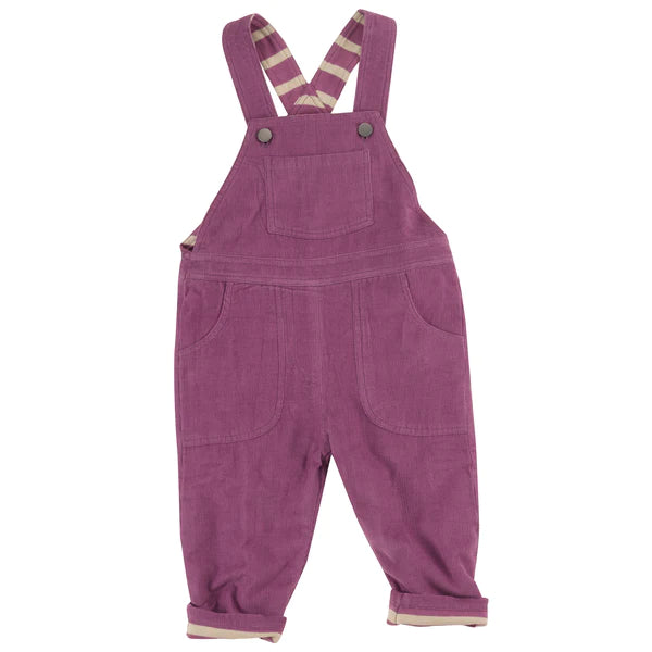 Lined Dungarees, Purple