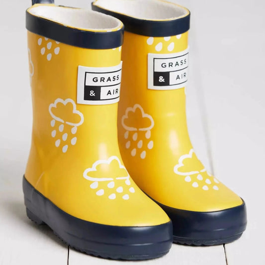 Colour Changing Children's Wellington Boots, Yellow
