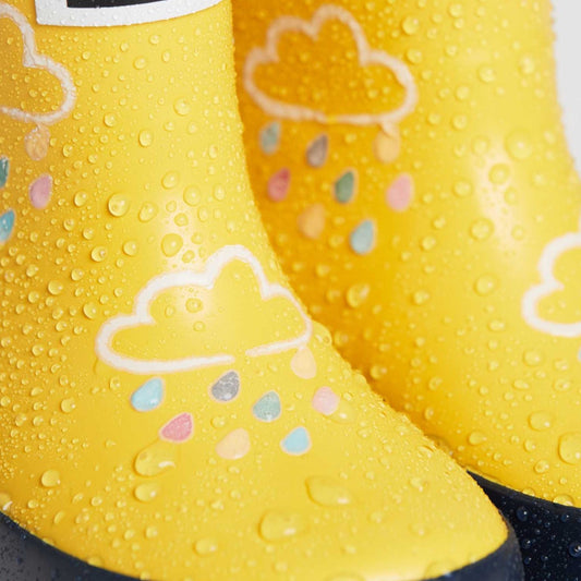 Colour Changing Children's Wellington Boots, Yellow
