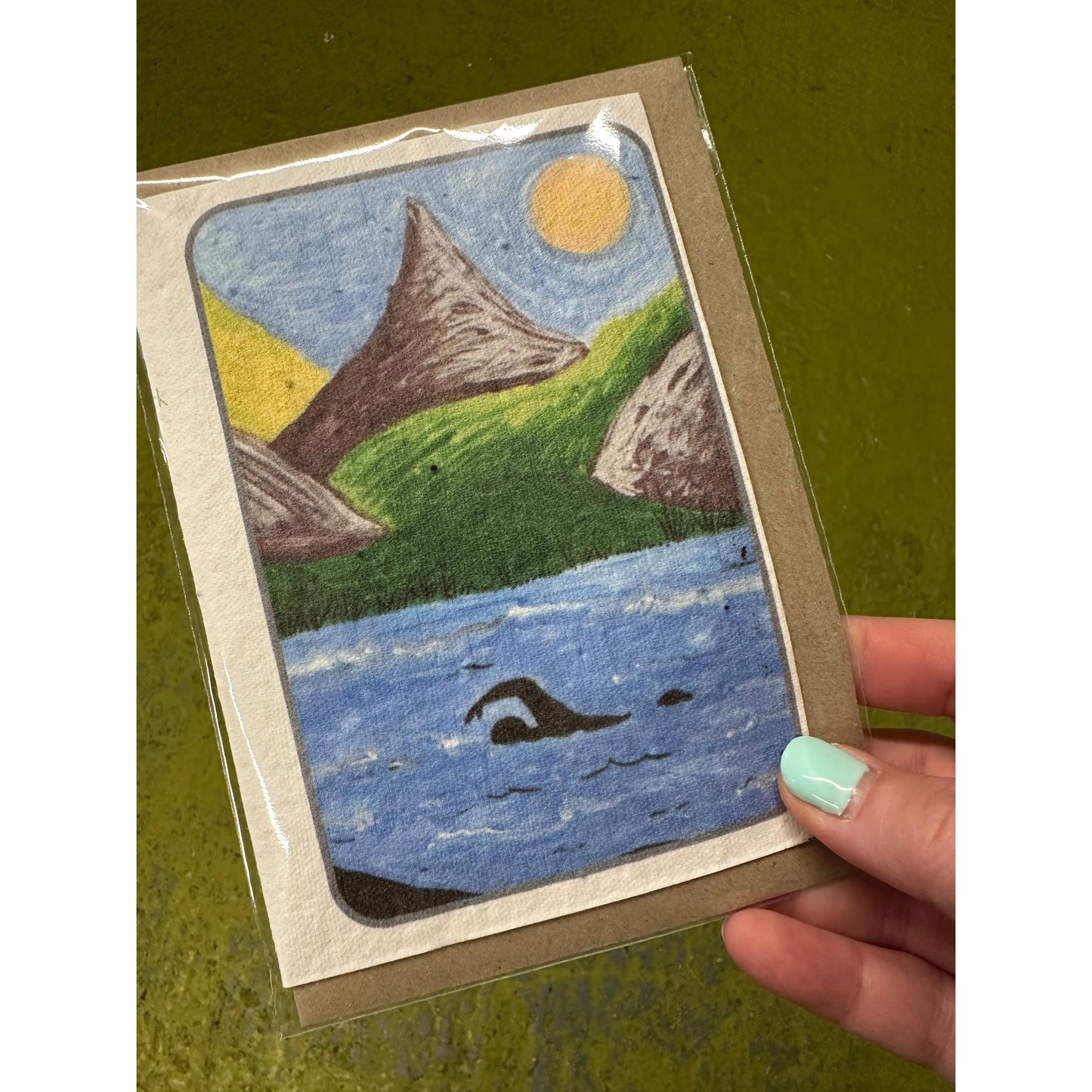 Seed Paper Greeting Card, Wild Swimmer