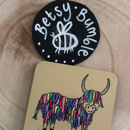 Coaster, Rainbow Highland Cow