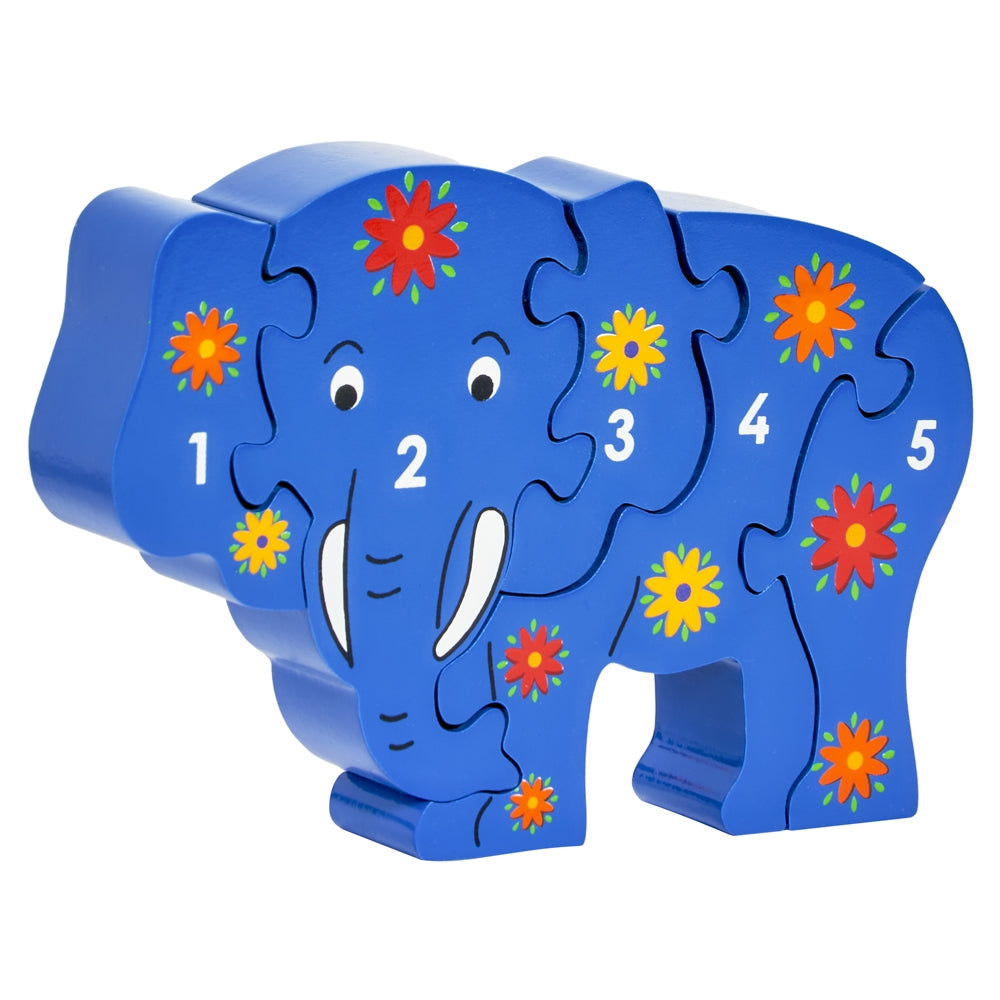 30th Birthday Natural Blue Elephant 1-5 Jigsaw