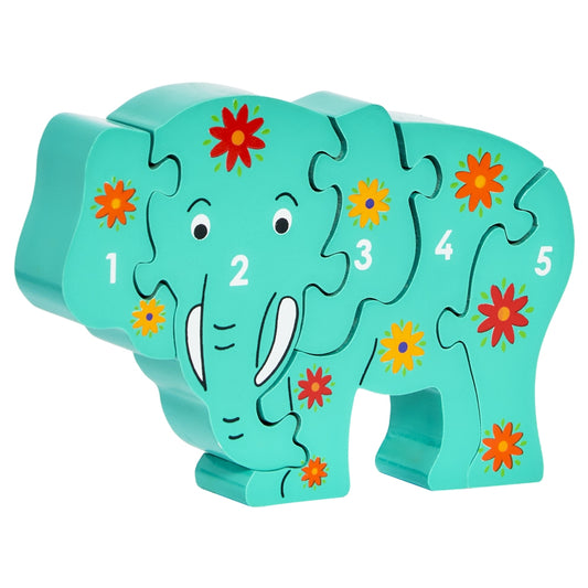 30th Birthday Natural Green Elephant 1-5 Jigsaw