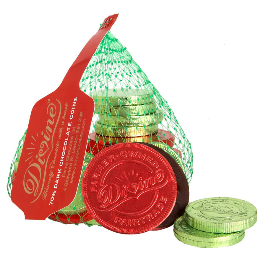 Divine Small Bag of Chocolate Coins 65g