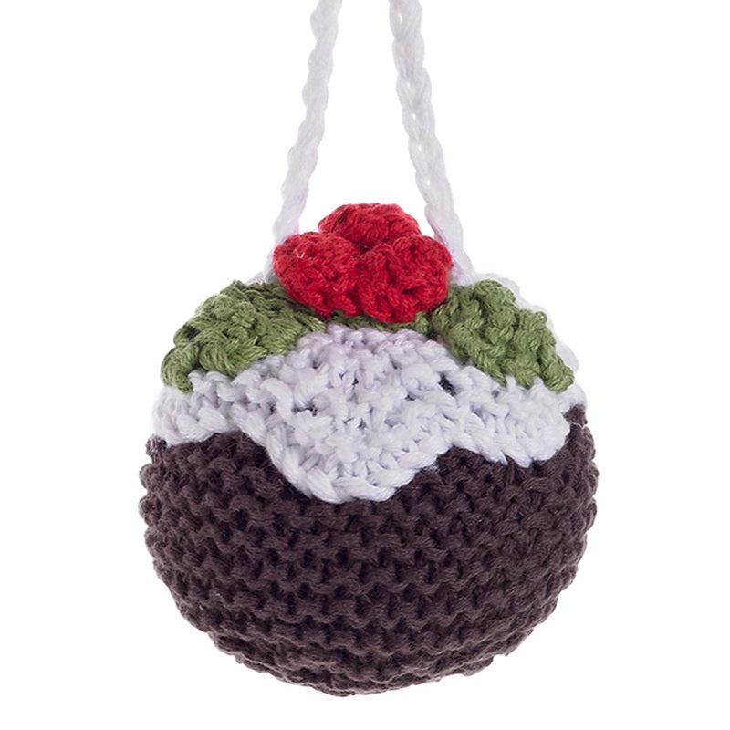 Knitted Christmas Pudding Decoration