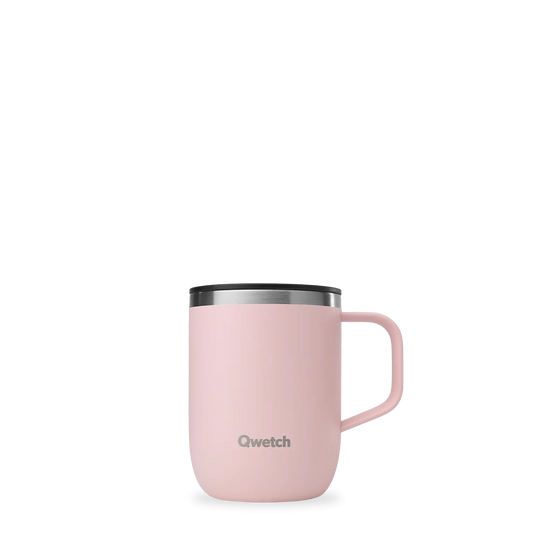 350ml Insulated Stainless Steel Mug With Handle, Pastel Pink