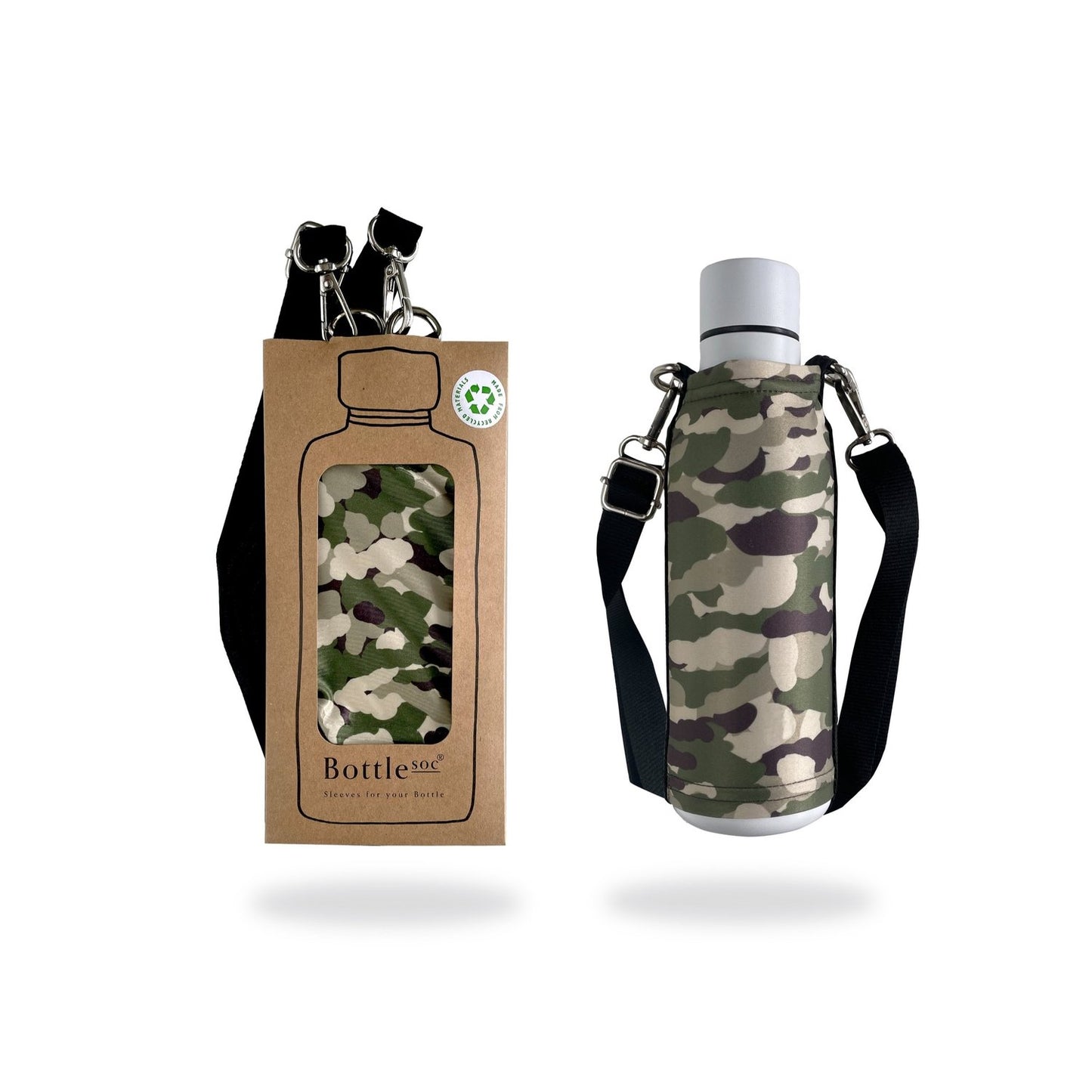 Green Camo BottleSoc Bottle Sleeve