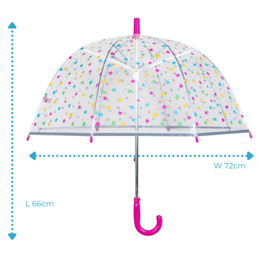 Children's Star Print Dome Umbrella