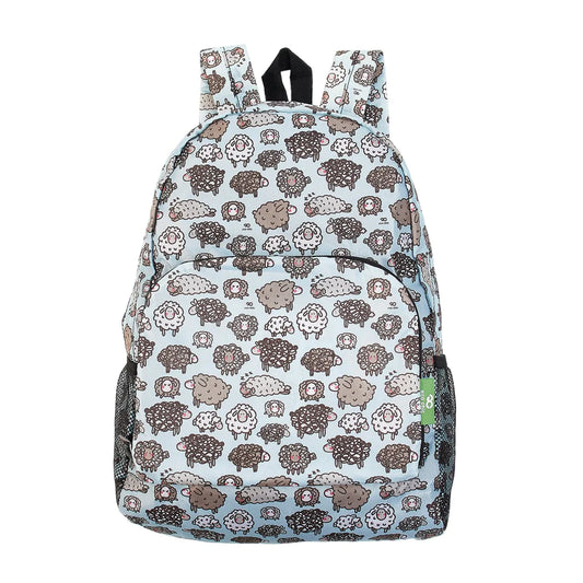 Lightweight Foldable Backpack Cute Sheep, Blue