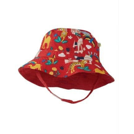 Little Dexter Reversible Hat, True Red/India