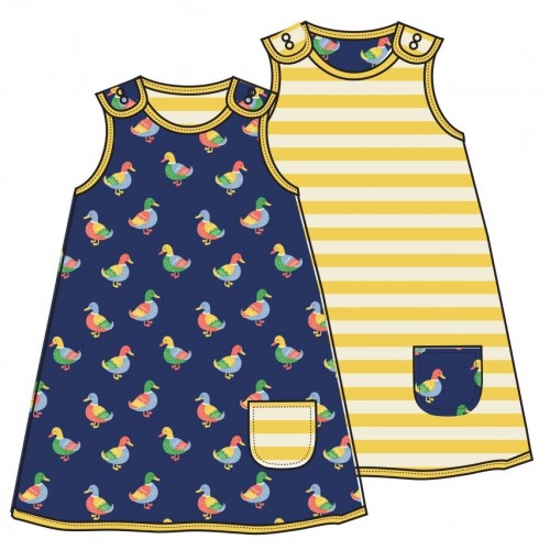 Reversible Pinafore Dress, Ducks