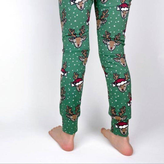 Organic Christmas Cuffed Leggings