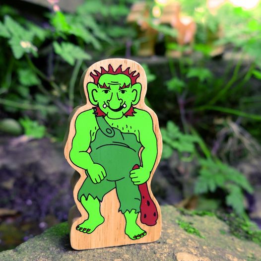 Natural Wooden Green Troll