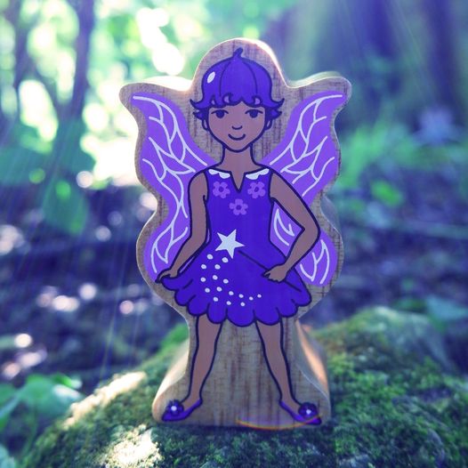 Natural Wooden Purple Bluebell Fairy