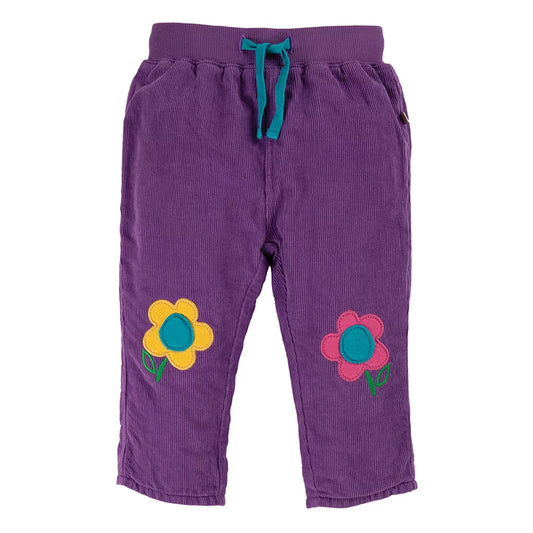 Little Cord Patch Trousers, Thistle