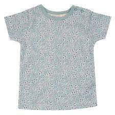 Short Sleeved T-Shirt, Turquoise Blossom