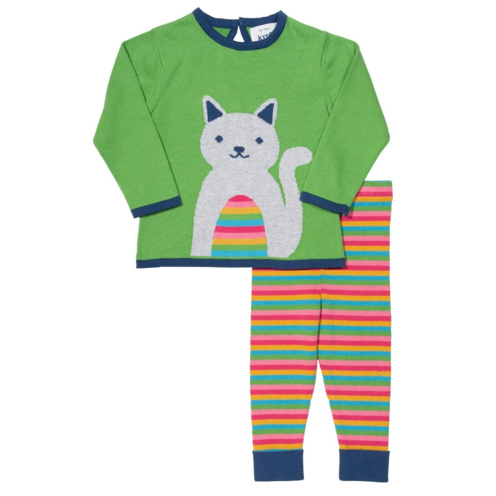 Cute Cat Knitted Set
