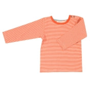 Long Sleeved T-Shirt, Fine Stripe Orange