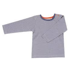 Long Sleeved T-Shirt, Fine Stripe Blue