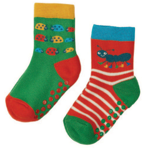 Grippy Socks, 2 pack, Ladybird