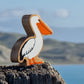Natural White & Orange Pelican