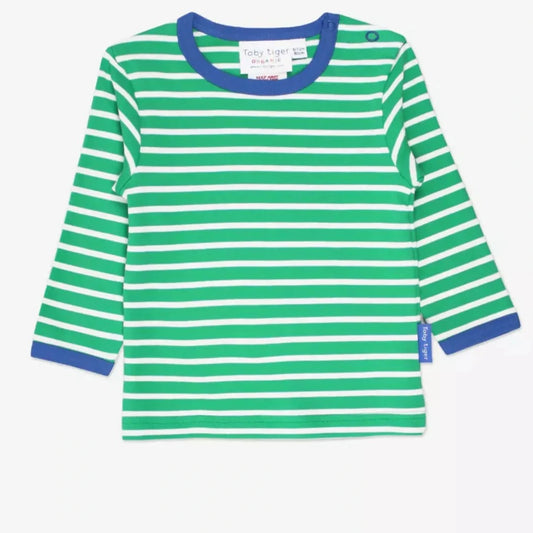 Long Sleeved Green Breton T-shirt