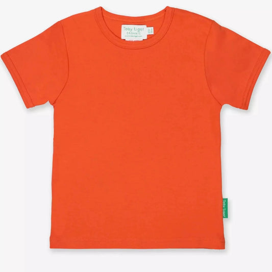Short Sleeved Basic Orange T-shirt
