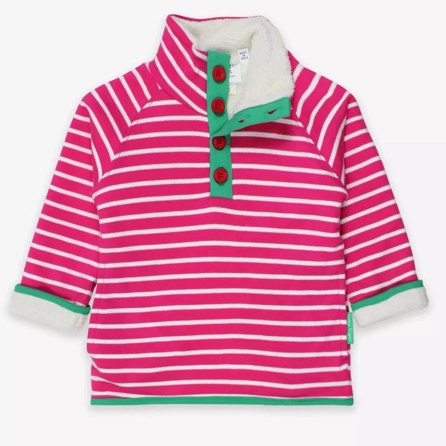 Fleece Sweatshirt, Cosy Pink Breton
