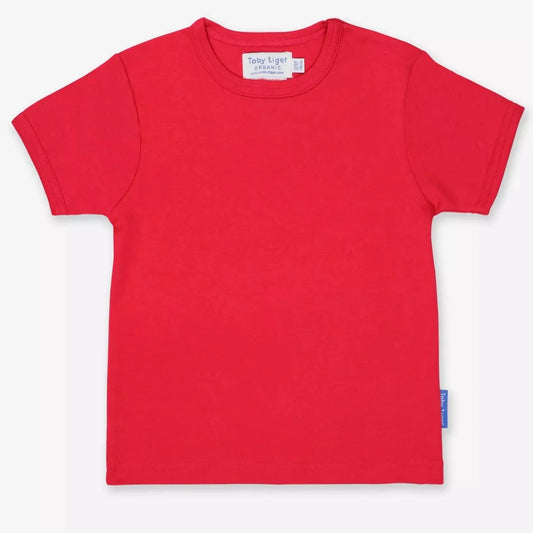Short Sleeved Basic Red T-shirt
