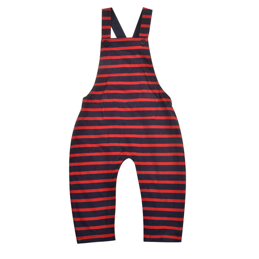 Reversible Jersey Dungarees, Navy/Red