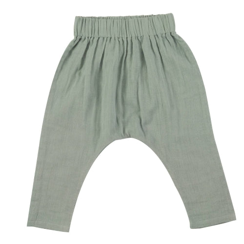 Baggy Muslin Pants, Green