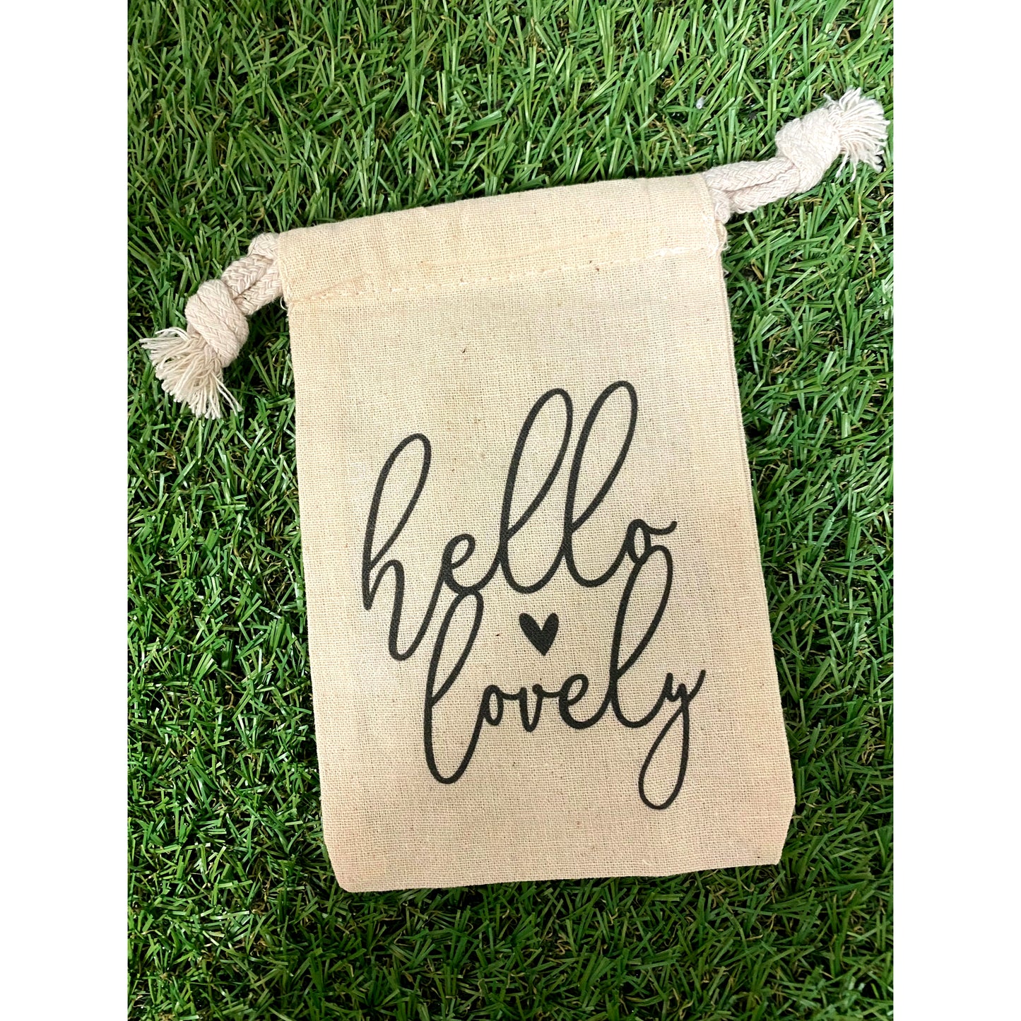 Treat/Gift Drawstring Bag, Hello Lovely