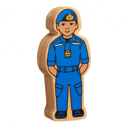 Natural Wooden Blue Navy Officer