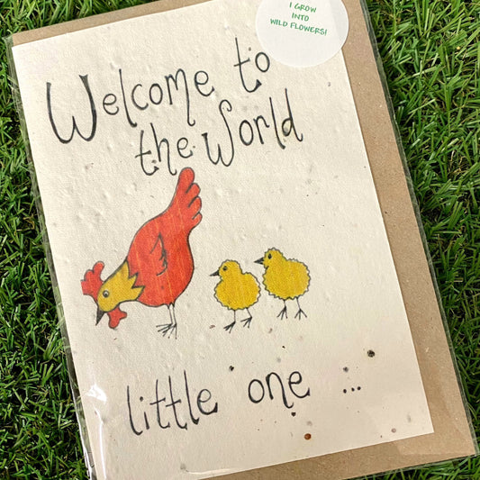 Seed Paper Greeting Card, Welcome To The World