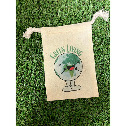 Treat Drawstring Bag, Green Living