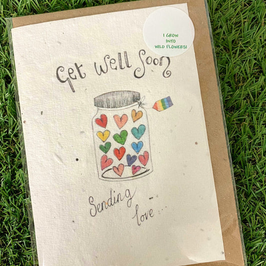 Seed Paper Greeting Card, Get Well Soon