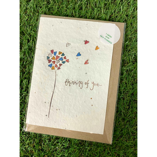 Seed Paper Greeting Card, Thinking of you