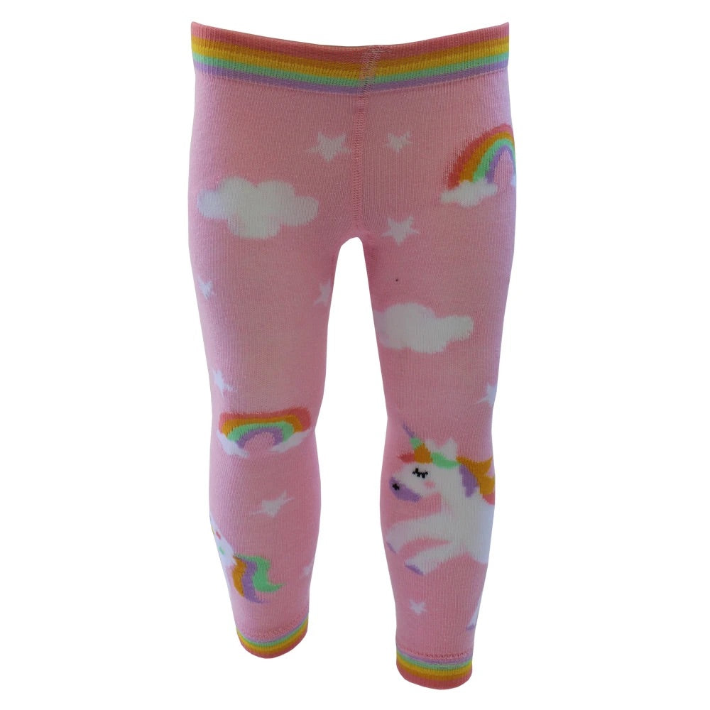 Knitted Leggings/Footless Tights, Unicorn