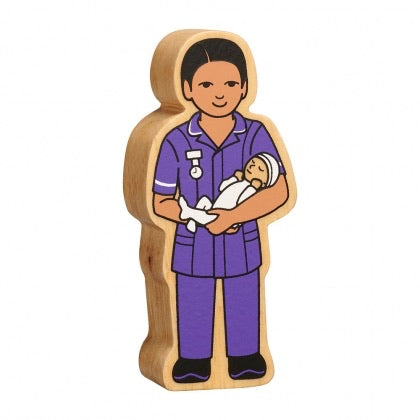 Natural Wooden Purple Midwife