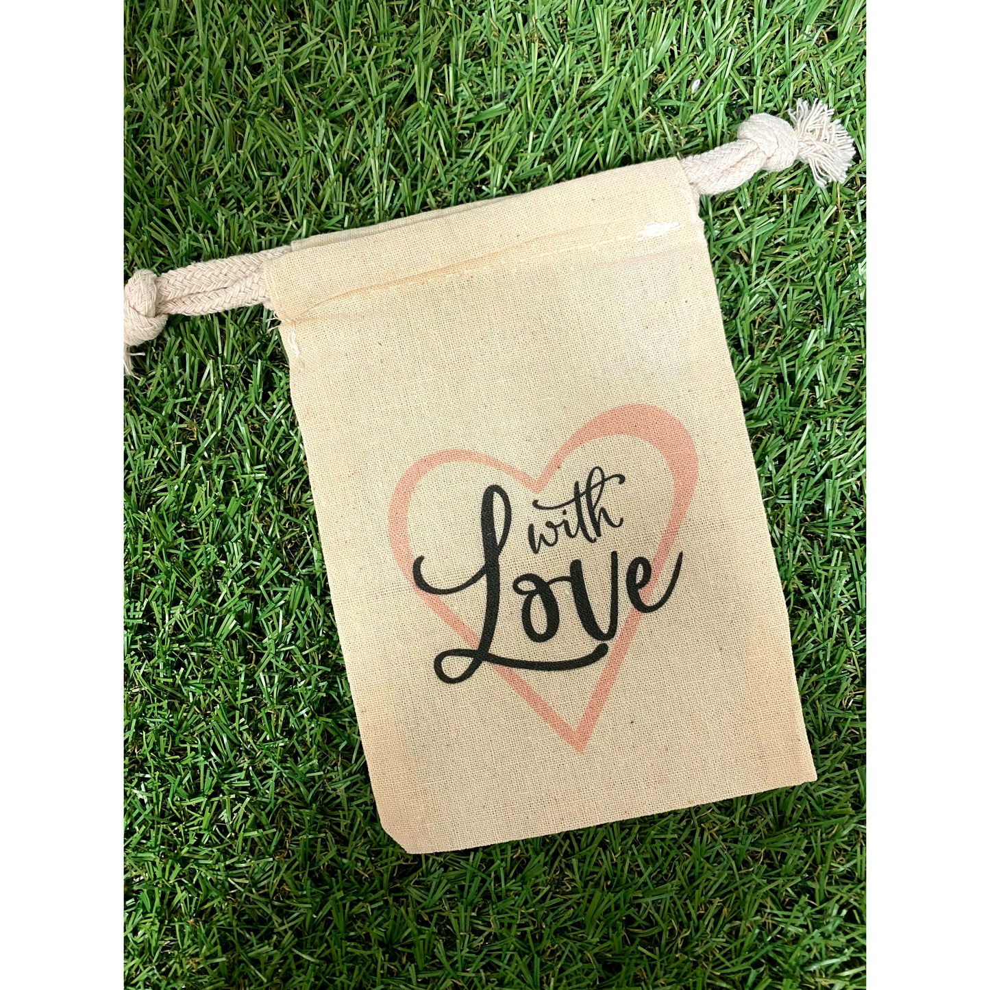Treat/Gift Drawstring Bag, With Love