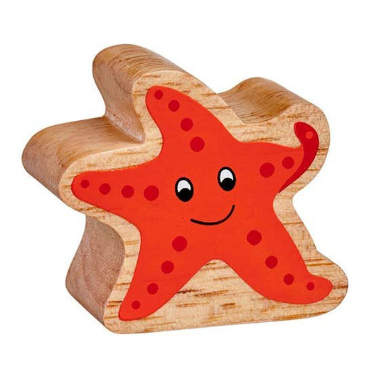Natural Wooden Orange Starfish